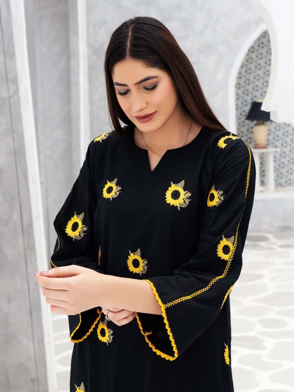 Black Sunflower Coord set royal lifestyle collections