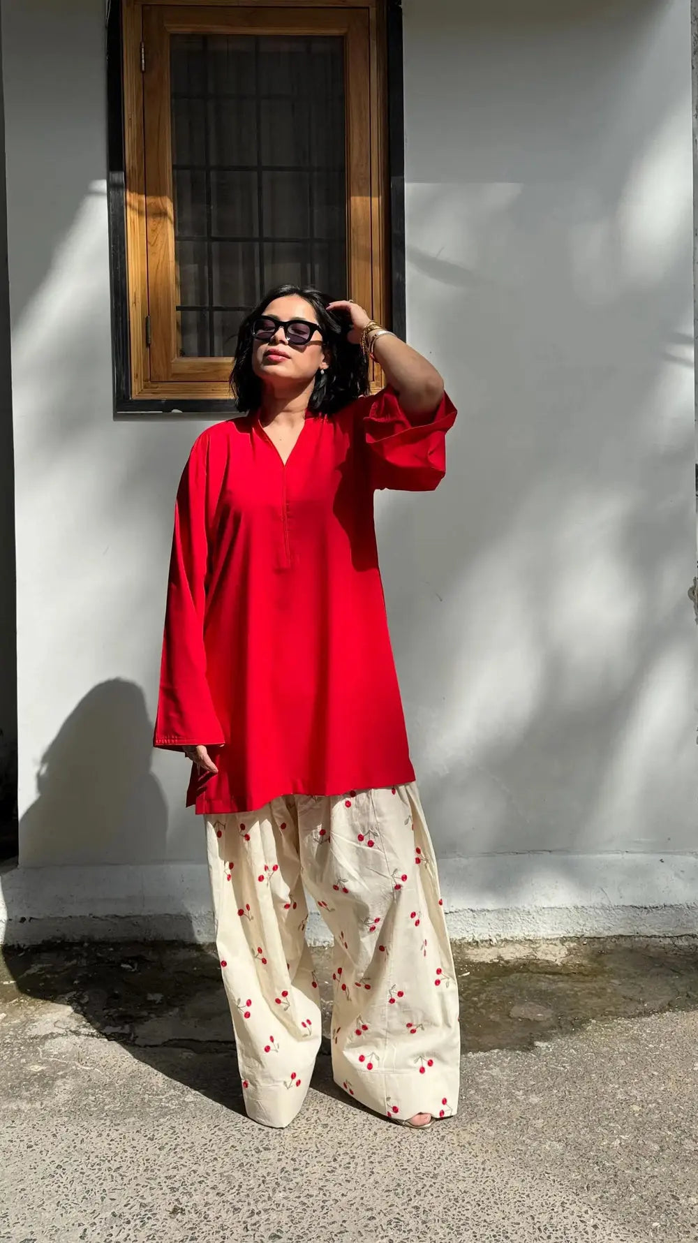 Cherry 2PC FARSHI SHALWAR royal lifestyle collections