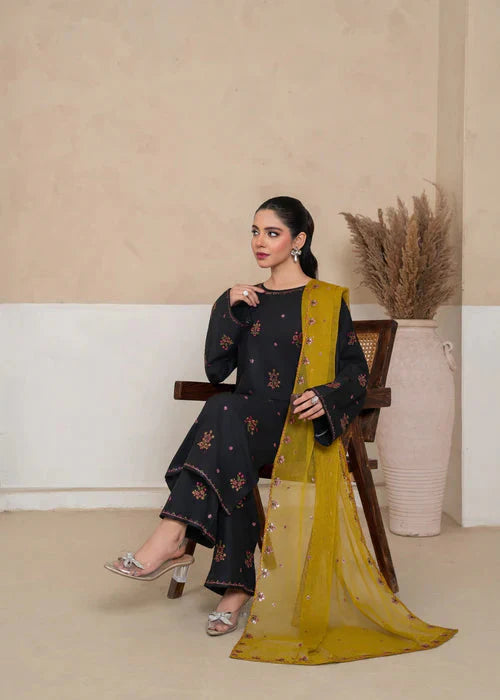 Royal Olive Embroidered 3pcs Royal Lifestyle Collections