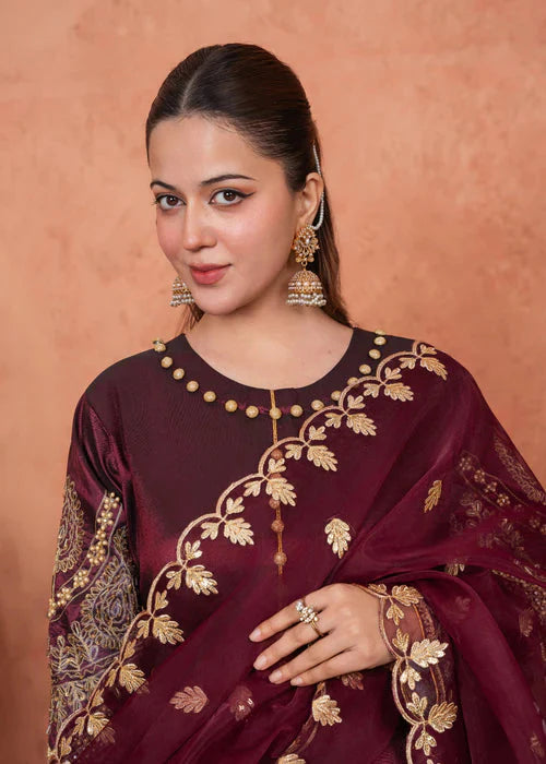 Royal Zuri Maroon Premium 3PC royal lifestyle collections
