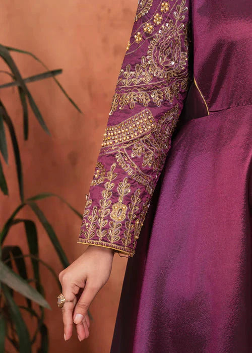 Royal Zuri Plum Premium Embroidered 3pcs Royal Lifestyle Collections
