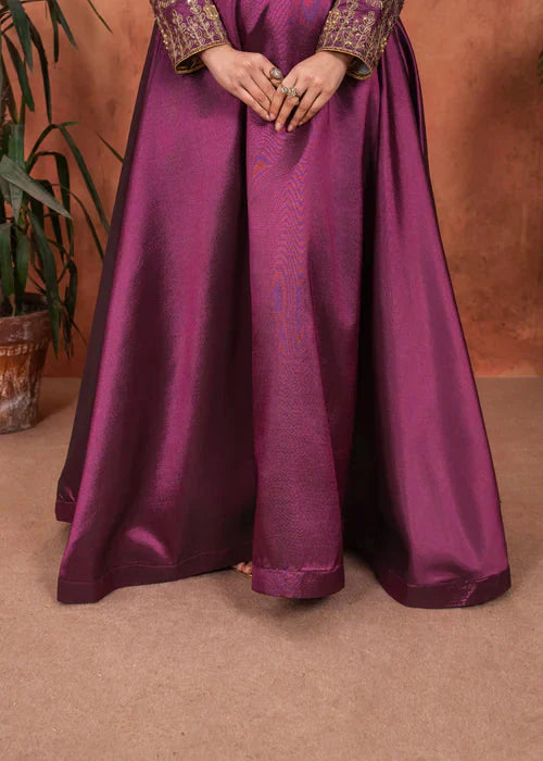 Royal Zuri Plum Premium Embroidered 3pcs Royal Lifestyle Collections